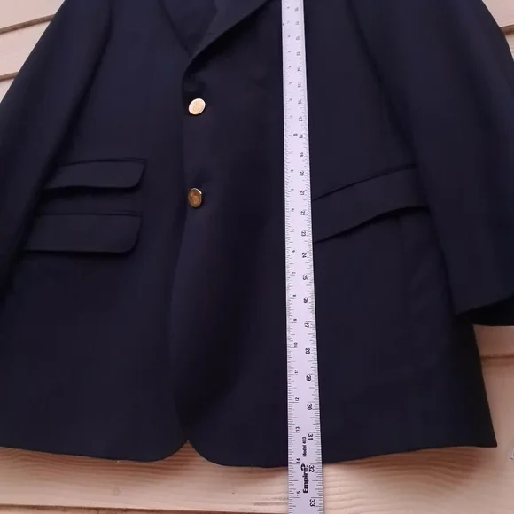 ANDREW CARRINGTON Dark Blue 2 Button Men's Jacket Sz 42R 100% Wool Made In Italy